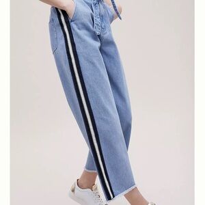 SCOTCH & SODA Striped Barrel Leg Hippie Jeans Size 10